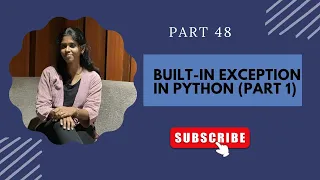 PART 48 Built-in Exceptions in Python Python Tutorial for Beginners