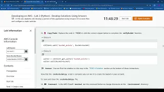 Developing on AWS Lab 2 Python - Develop Solutions Using Amazon S3