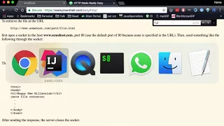 HTTP in Java Session 1 - Setting up a server and response
