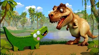 Silly Crocodile and the T-Rex! | Funny Kids Cartoon