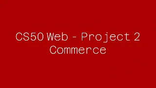 Havard CS50 web - project 2 Commerce