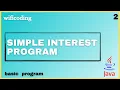 calculate simple interest in java java program