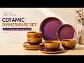 TheTerra Ceramic Dinnerware Set for 4 12-Piece Plates and Bowls Set Best Ceramic Dinnerware Set
