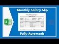 How to Create a Salary Slip in Excel Fully Automatic