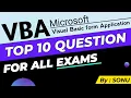 VBA MCQ Questions and answers Best excel macros programming MCQs for competitive exams
