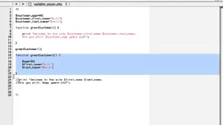 php Tutorial for Beginners 43 Variable Scope