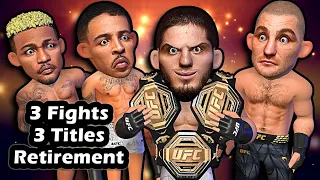 Makhachev has 3 fights Left Triple Champ Then Retire