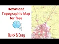 How to download topographic map for free in pdf format learn step by step in english
