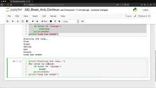 Python Break and Continue in Loops