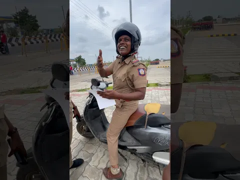 Wait for police madam reaction 💖🙏 #police #tamilnadu #happiness