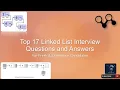 Linked List Interview Questions and Answers Top Best 17 Q A linked list Coding Interview Tips