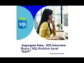 Segregate Data - SQL Interview Below 4 Years SQL Problem Level EASY
