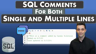 SQL Tips - Adding Single or Multiple Line Comments Ignore SQL Statements