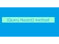 Simple example for hover method jQuery