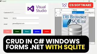 C Windows Forms SQLite CRUD Tutorial Insert Update Delete Read Data NET