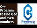 How To Write a Program That Find EVEN and ODD Numbers in C