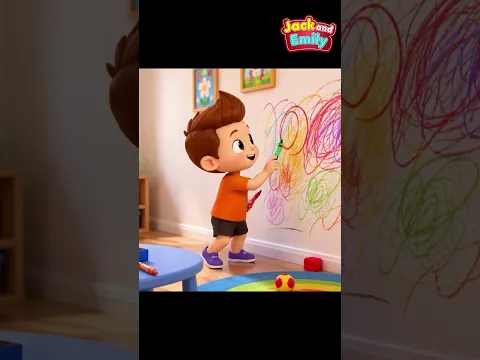 Drew On The Wall Song 1 | Jack & Emily Hindi Rhymes #animation #hindirhymes #cartoon