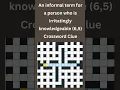 An informal term for a person who is 6 5 Crossword Clue