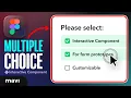 How To Create a MULTIPLE CHOICE Interactive Component in Figma Tutorial