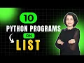 PYTHON LIST Important Programs Class 11 Computer Science ENGLISH