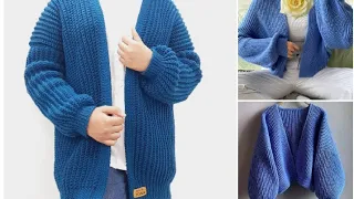 كروشيه كارديجان جاكيت ترند جديد بدون حردات سهل للمبتدئين Crochet A Cute Cardigan 