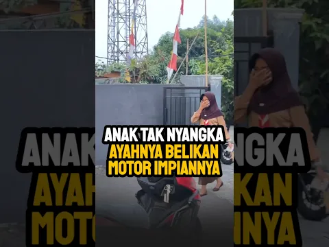 Saat baru pulang, seorang anak tak menyangka ayahnya belikan motor impiannya.