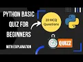 Basic Python Quiz for Beginners 20 Important Python Programming MCQs Python
