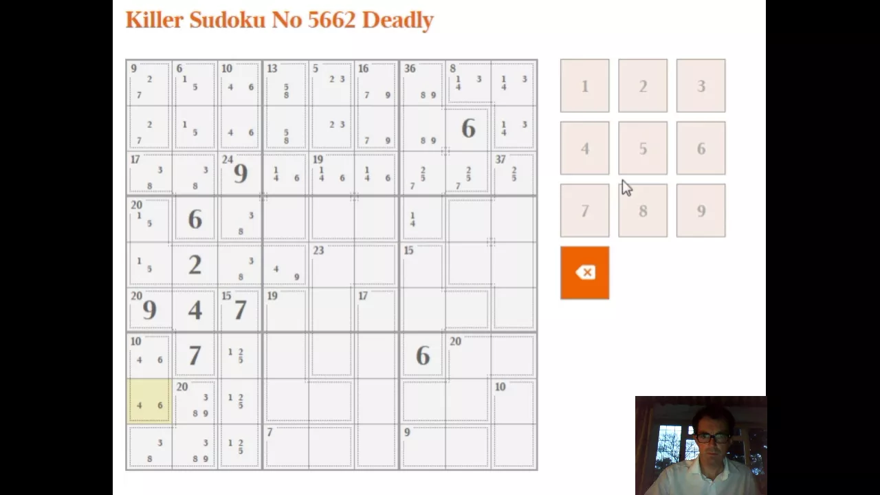Solving the Deadly Killer Sudoku from The Times on 7 October 2017