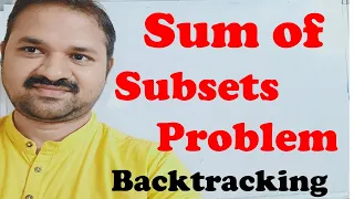 Sum of Subsets Problem using Backtracking Design and Analysis of Algorithms DAA