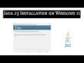 Install Java JDK 23 on Windows 11