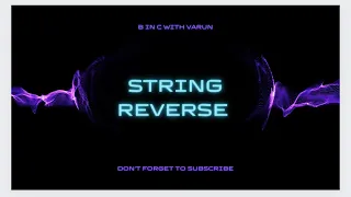 C program to reverse string using pointers