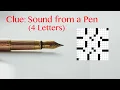 Clue Sound from a Pen 4 Letters New York Times Crossword Puzzle Wednesday August 19th 2020