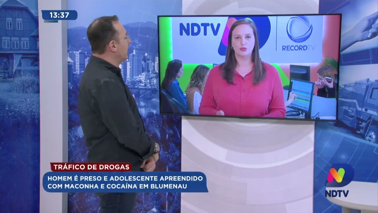 Tráfico de drogas: homem é preso e adolescente apreendido com maconha e cocaína em Blumenau