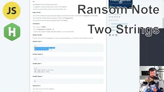 Easy Hash Tables Ransom Note Two Strings Hackerrank javascript dictionaries