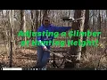 How to Adjust Your Lone Wolf Climber at Hunting Height
