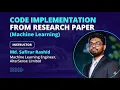 Code Implementation from Research Paper Machine Learning Introduction and Installation