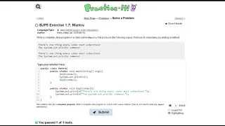 Java Practice-it Introduction to Java Programming Exercise 1 7 Mantra