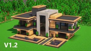 V1 2 Large Modern House Minecraft Tutorial