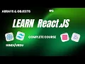 React JS Arrays Objects Map Function Tutorial Rendering Lists in React