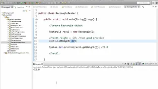 Writing a Rectangle Class in Java