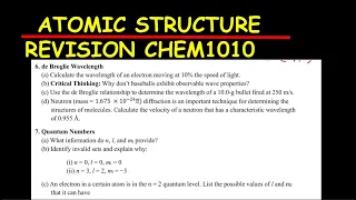 ATOMIC STRUCTURE CHEM1010