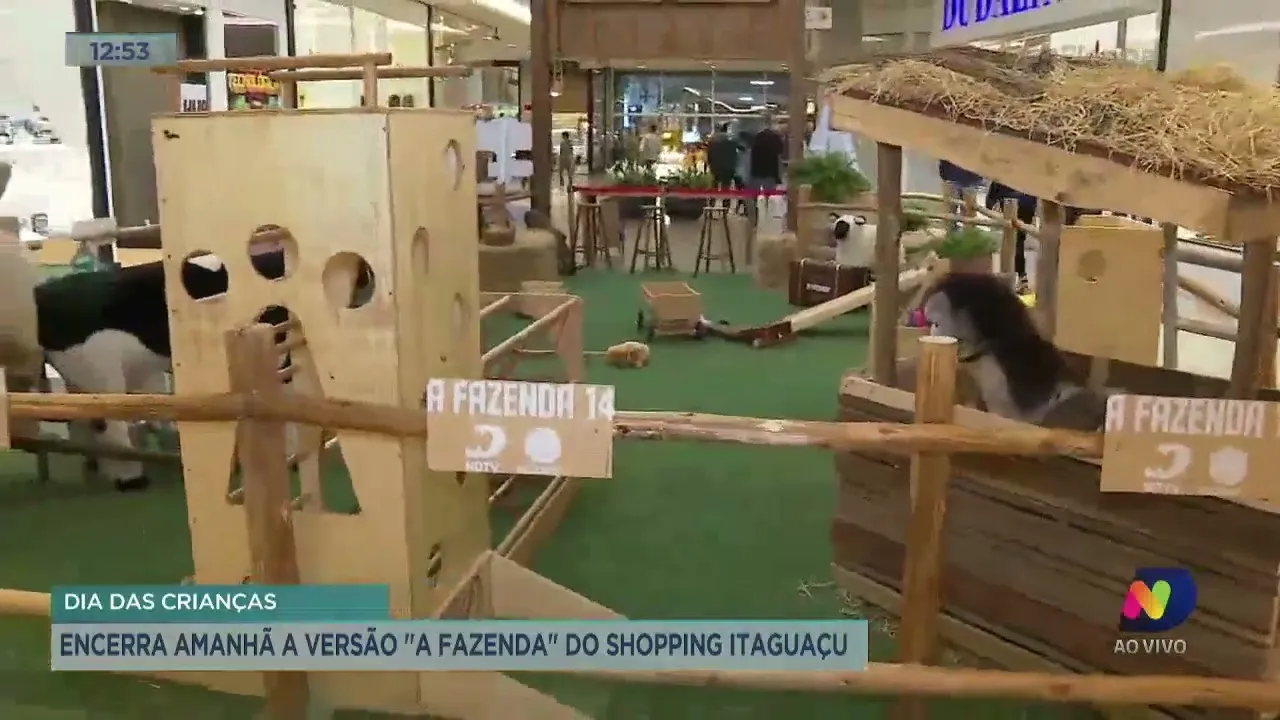 Dia das crianças: estrutura da Fazendinha 14 será desmontada amanhã em shopping de São José