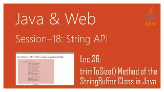 String API in Java trimToSize Method of the StringBuffer Class in Java