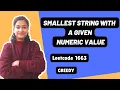 Smallest String With A Given Numeric Value Leetcode 1663 Greedy Day-22