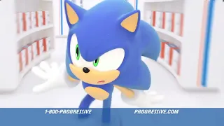 Progressive Insurance Flo and Jamie meet Sonic the Hedgehog 2012