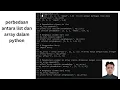 array dan list dalam python