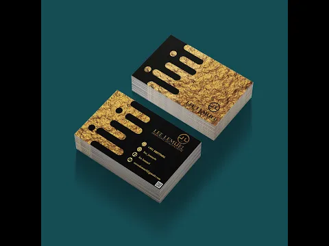 Download MP3 black and gold business card  design