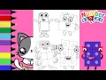Numberblocks Coloring Book Compilation One to Ten Sprinkled Donuts JR