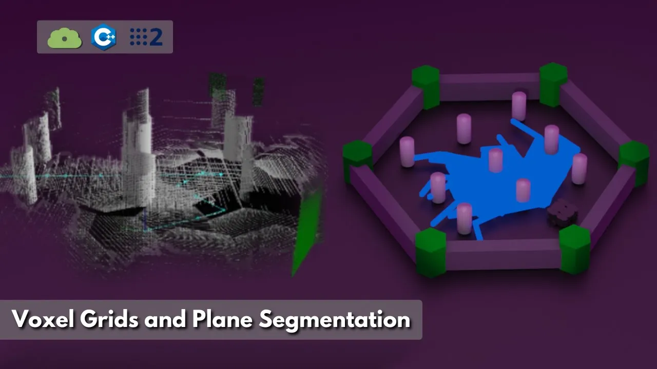 ROS2 PCL Point Cloud Voxel Filter and Planner Segmentation