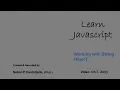 Learn Javascript Working with String Object - Domain Reg Exp